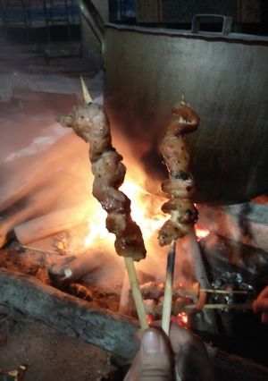 Hình của món Thịt nướng bên bếp củi.