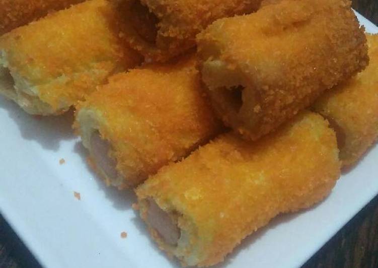 Resep Roti Sosis Goreng Anti Gagal