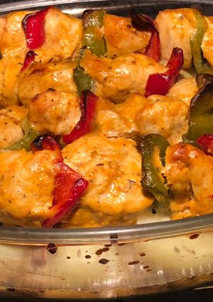 A picture of Chicken Souvlaki in the Oven with Potatoes 🍻.
