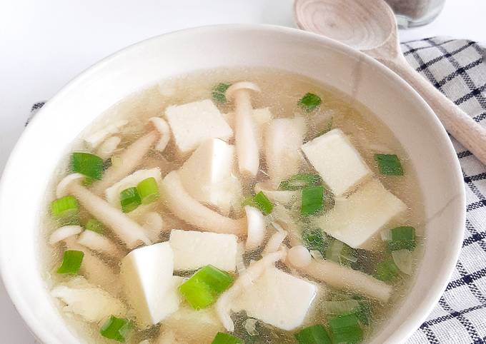 Recipe: Delicious Sup Tofu Jamur