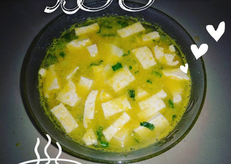 Recipe: Delicious Soup jagung tahu (Mpasi 1y+)
