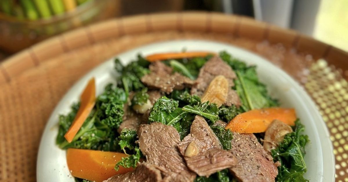 Cách Làm Món Bò Xào Cải Xoăn Kale của Bòn Bon - Cookpad