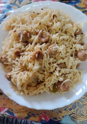 सोया चंक्स राइस रेसिपी मुख्य फोटो