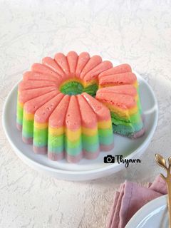 Foto resep Bolu Kukus Pelangi 🌈