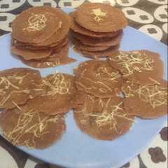 A picture of Crispy almond choco cheese, lengkap step by step.