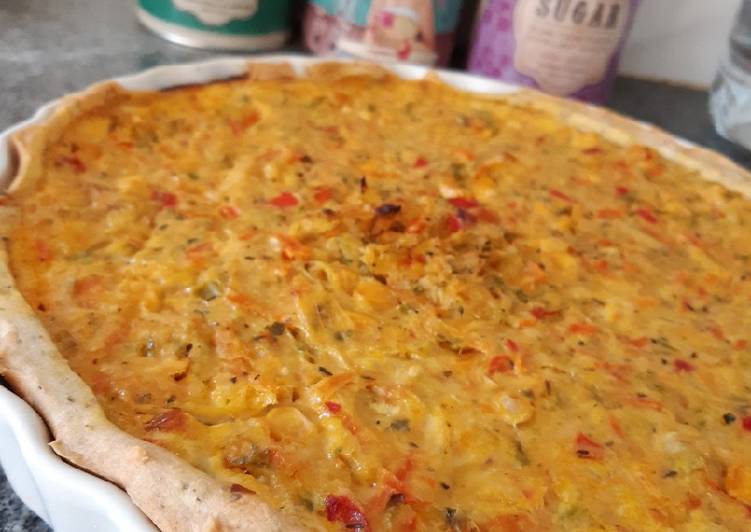 Tarta de puerro y zucchini