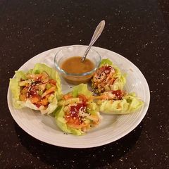 A picture of Asian Shrimp Salad Lettuce Wraps.