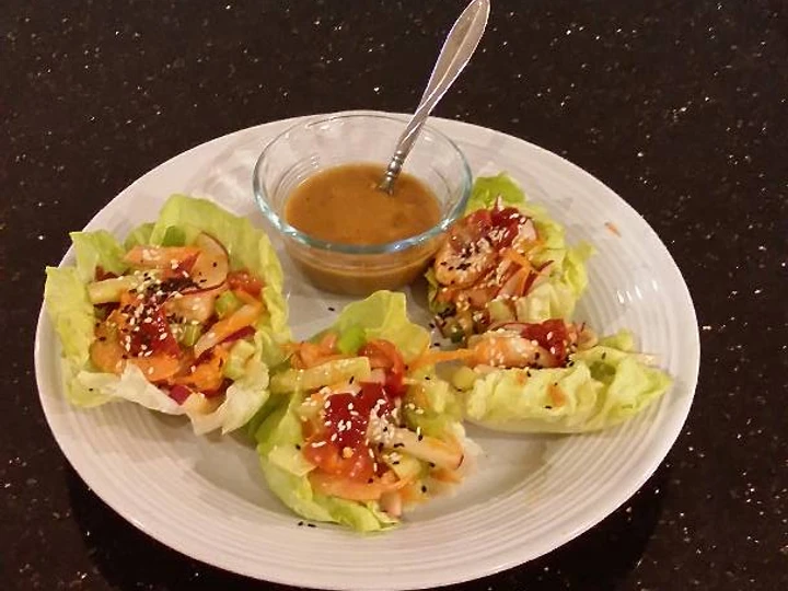 Simple Way Make Recipe Asian Shrimp Salad Lettuce Wraps that is Can Pamper Your Tongue, So Delicious}