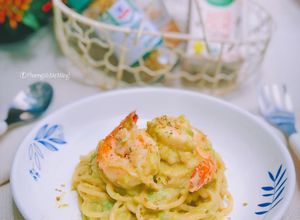 Hình của món Mì Ý Tôm Sốt Kem Phômai Bơ.