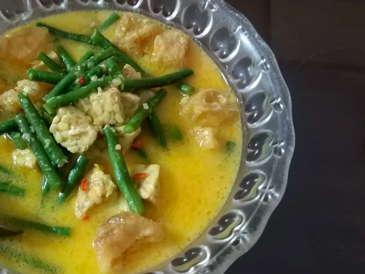 Cara Mudah Membikin Resep Gulai kacang panjang, tempe, krecek yang  Bikin Ketagihan Anti Ribet, Bikin Ngiler