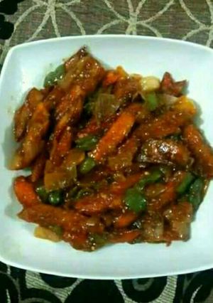 A picture of Honey chilli ptato.