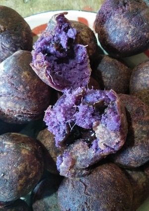 Foto resep Bola bola ubi ungu krimer