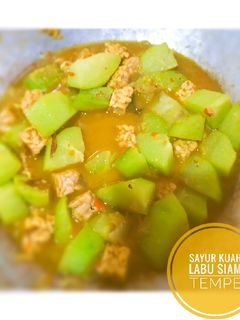 Foto resep Sayur labu siam & Tempe kuah
