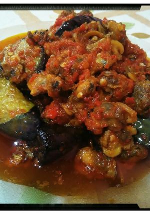Foto resep Kerang + terong 🍆 sambal🌶