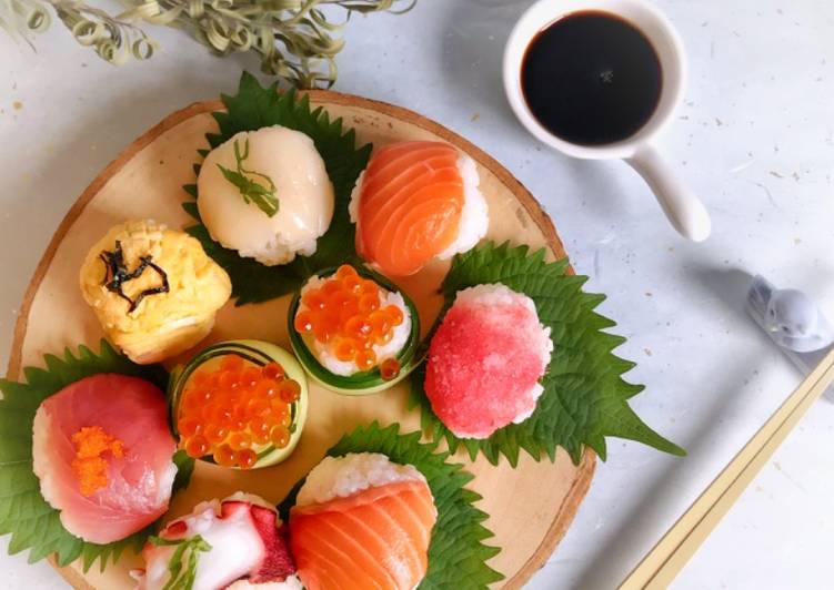 Cara Gampang Menyiapkan Temari sushi (bola sushi) 🌈 Anti Gagal