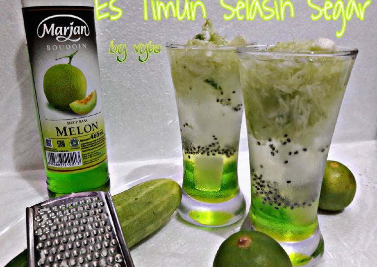Resep Es Timun Selasih Segar, Lezat Sekali