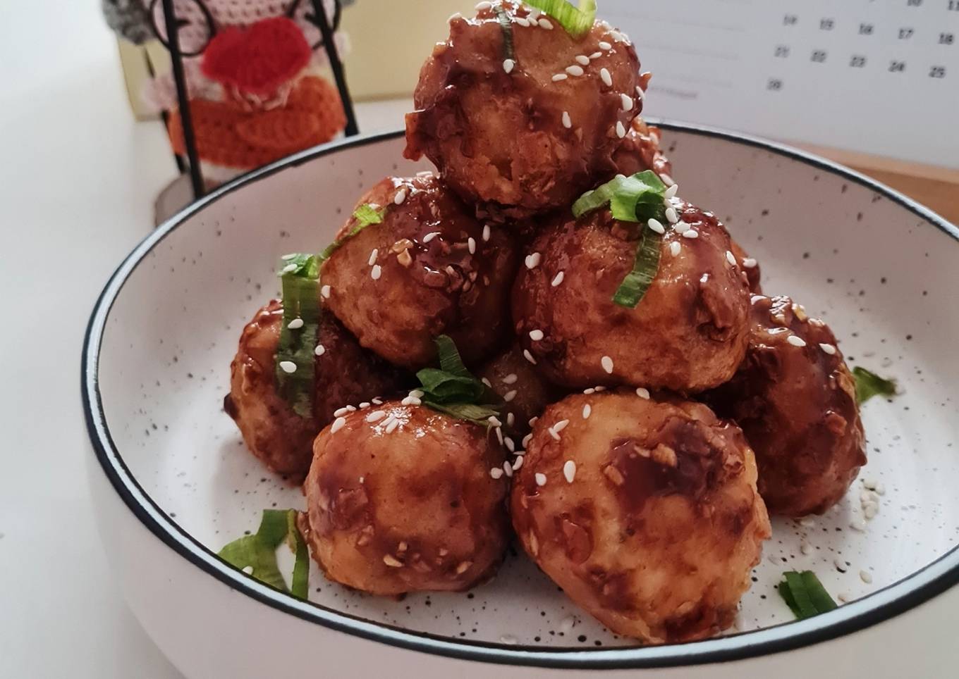 Bola-bola Tahu Saus Madu Garlic