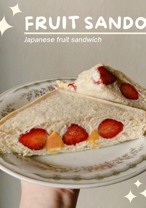 Foto resep FRUIT SANDO - JAPANESE FRUIT SANDWICH (CUMA 3 BAHAN)