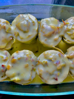 Una foto de Alcachofas rellenas de jamón ibérico