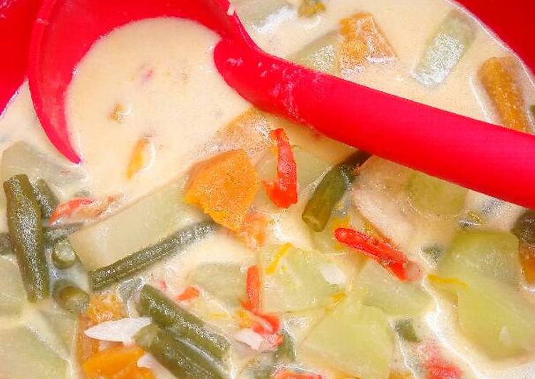 Resep Lodeh labu praktis bumbu iris Anti Gagal