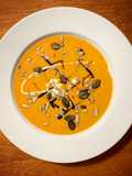 Kürbiscremesuppe mit Croutons