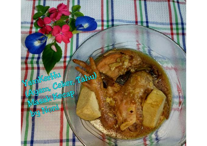 YamKerHu (Ayam, Ceker, Tahu) Masak Kecap