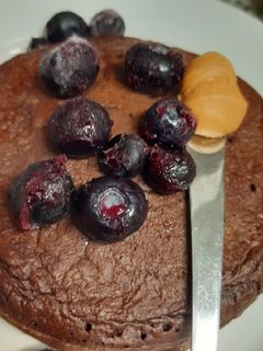 Una foto de Panquecas de avena y cacao!!