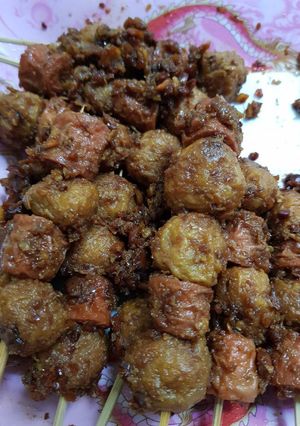Foto resep Sate sosis bakso