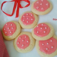 A picture of Sugar Cookies with White Chocolate Frosting.