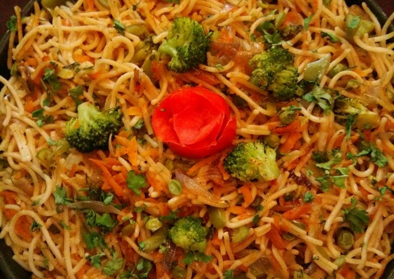 Broccoli Carrot Peas Spaghetti Pasta