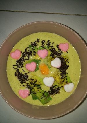 Foto resep Smoothies yoghurt matcha mango avocado