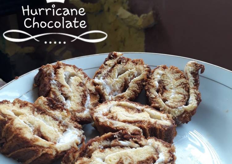 Cara Gampang Membuat 97. Hurricane Chocolate Swiss Roll (2 telur) Anti Gagal