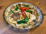 杏鮑菇炒五花肉