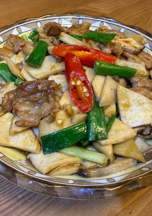 杏鮑菇炒五花肉 的食譜成品照片
