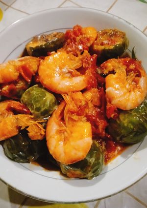 Foto resep Balado udang terong