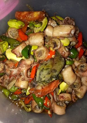 Foto resep Cumi pelangi petai