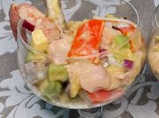 Una foto de cebiche de salmón
