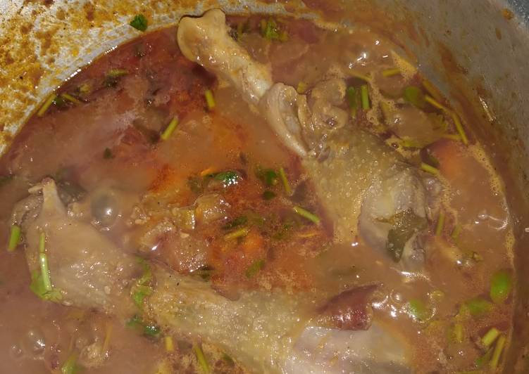 Simple Way to  Kenyeji Chicken soup#4weekschallenge
