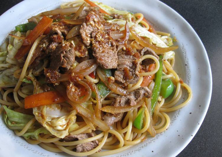 Easiest Way to Make Any-night-of-the-week Yakiniku Spaghetti