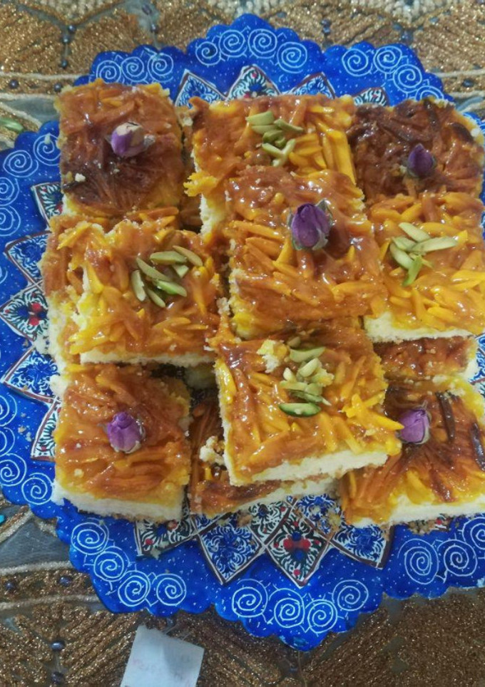 عکسی از دستور شیرینی ملکه بادام