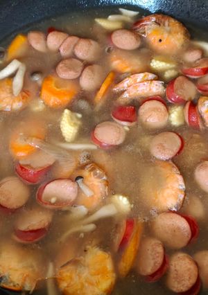 Foto resep Tumis Udang Sosis Jamur Shimeji