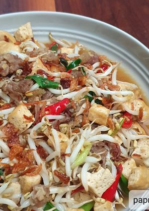 Foto resep Tumis Tauge, Beef Shortplate & Tahu