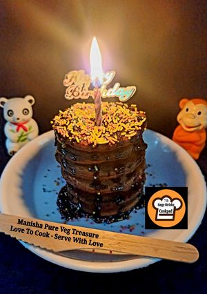 A picture of Eggless Chocolate Pan Cake.