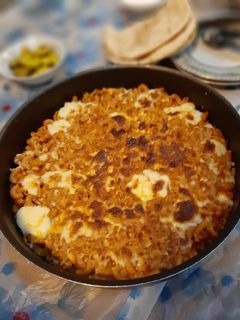 صورة لوصفة معكرونة بالجبنة