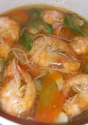 Foto resep Udang kuah oyong wortel