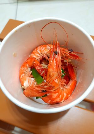 蔥爆蝦子 的食譜成品照片