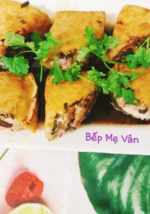Hình của món Đậu hủ nhồi thịt xốt nước tương.