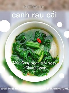 Hình của món Canh rau cải cay chay.