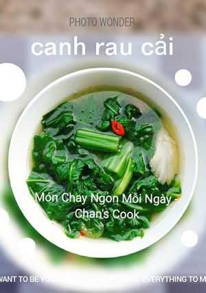 Hình của món Canh rau cải cay chay.