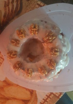 Una foto de Torta de zanahoria glaseada